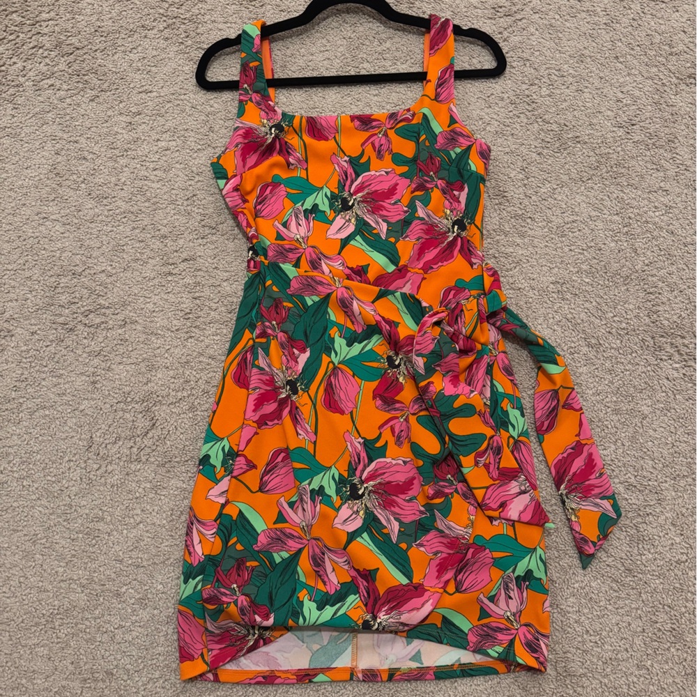 Express Tropical Tie Dress